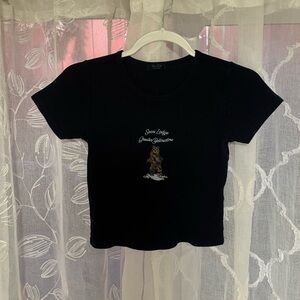 Brandy Melville Snow Lodge Greater Yellowstone Bear Crop Top
